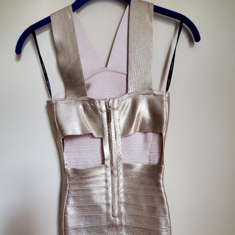 Gold Bandage Dress - Picture 3 of 8